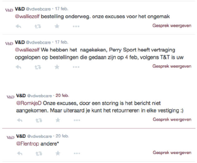 Voorbeeld V&D